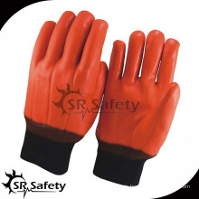 SRSAFETY chemische Sicherheit pvc stricken Handgelenk Handschuh, billige Handschuh von China Lieferanten